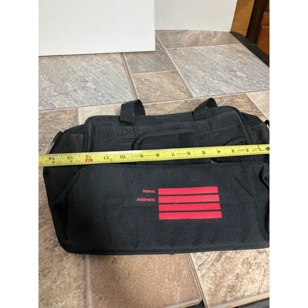Globus Black Canvas Utility Laptop Bag Multi Pocket Organizer Work Commuter